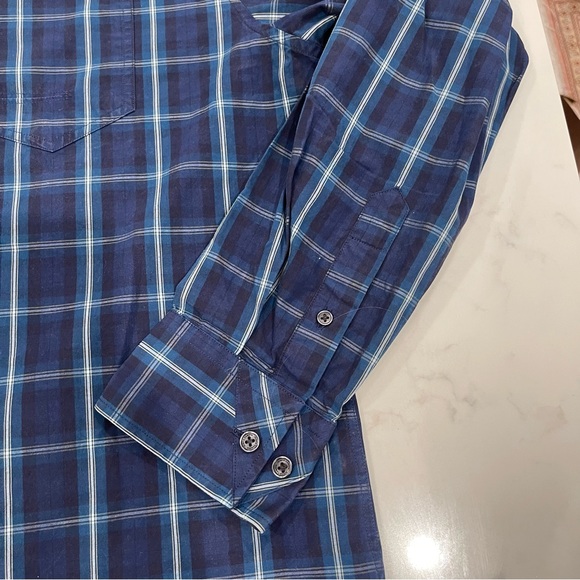 Vince Camuto Blue Plaid Dress Shirt - Picture 2 of 6